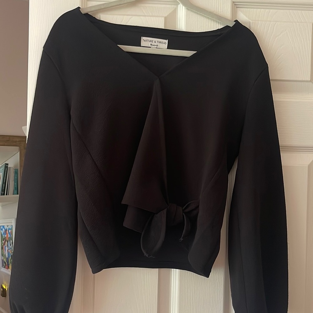 Black dress top from Madewell